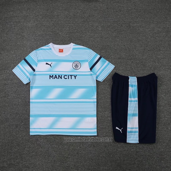 Chandal del Manchester City Manga Corta 2022 Azul - Pantalon Corto